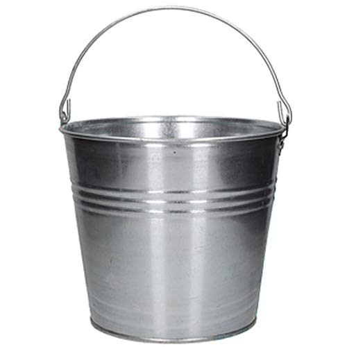 AGROHIT Zinkeimer 15 l, Wassereimer aus Verzinktem Stahlblech für Korrosionsbeständigkeit, Blecheimer für Wassertransport oder Aufbewahrung von Materialien & Flüssigkeiten, Metalleimer, Eimer von AGROHIT