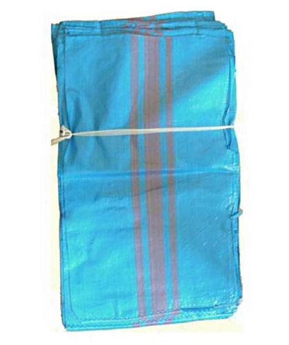 Säck 50 St Schwerlastsack Gewebesäcke 65 x 110 cm Sandsack Getreidesack blau von AGROHIT