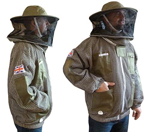AGS Rundhut, Schleier, Bienenjacke, 3-lagig, ultra-belüftet, grün, Imkerjacke, Größe L AGS Rundhut, Schleier, Bienenjacke, 3-lagig, ultra-belüftet, grün, Imkerjacke, Größe L von AGS