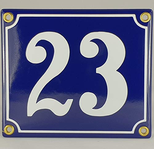 Hausnummer Emaille Schild Nr. 23 Blau-Weiß "Handarbeit" Hausnummer Emaille Schild Nr. 23 Blau-Weiß "Handarbeit" von AGS