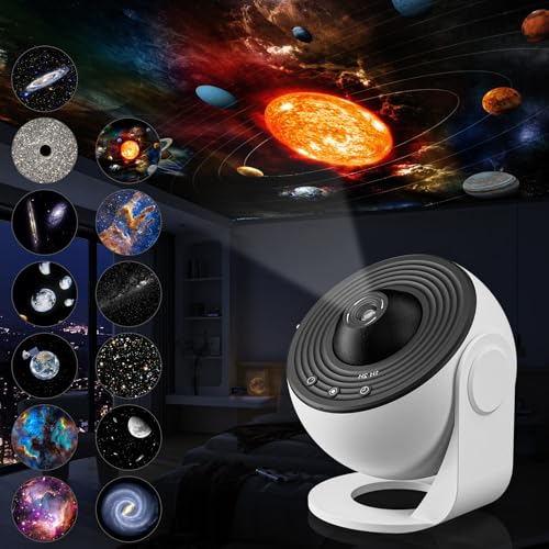 AGSTMG Sternenprojektor Decke 13 in 1 Planetarium Galaxy Nachtlicht Sternenhimmel Projektor mit Sonnensystem Mond Nebel Galaxie Projektor mit Timer für Kinder und Erwachsene von AGSTMG
