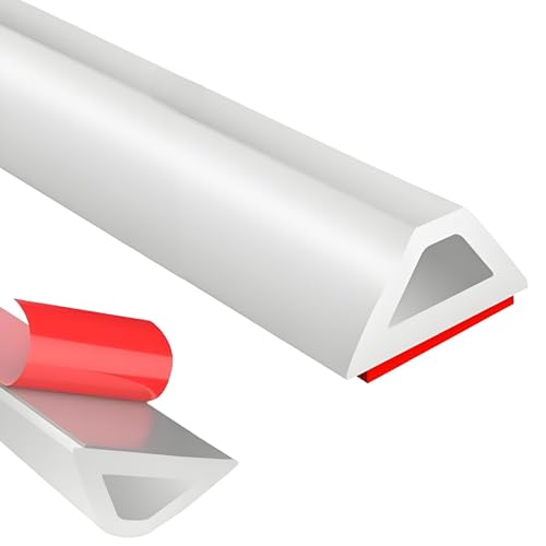 AGSYFFD 1M Weiß Flexible Silikon Absperrleiste Selbstklebend Dusche & Badewanne Spritzschutz | Wassersperre für Feuchtraum, Küchenspüle, Duschwanne AGSYFFD 1M Weiß Flexible Silikon Absperrleiste Selbstklebend Dusche & Badewanne Spritzschutz | Wassersperre für Feuchtraum, Küchenspüle, Duschwanne von AGSYFFD