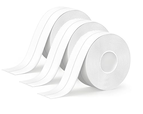 AGSYFFD 3 Rollen dichtungsband selbstklebend, wasserdichtes dichtungsband, PVC dichtungsband dusche, küchenspüle, Boden, Badewanne, Toilette, Ecken usw. (3,2mx 3,8cm) von AGSYFFD