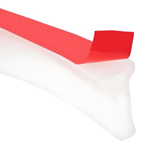 AGSYFFD Selbstklebend Schwallschutzleiste, Silikon Dusche Faltbar Wassersperre Duschschwelle für Nass, Wasserdichte Trennschwelle für Dusche, Bad, Küche einfache Installation (Transparent 1.83m) von AGSYFFD