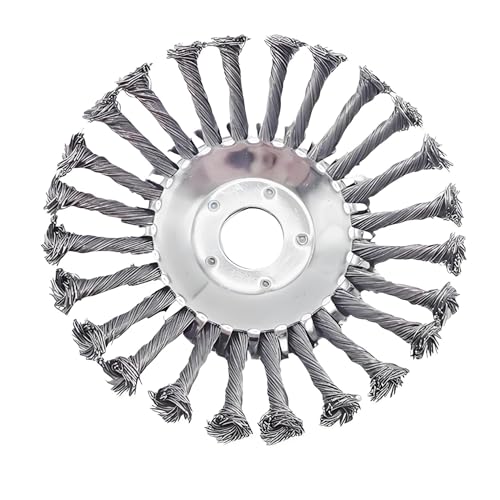 AGSYFFD Robuster Stahldraht-Rasentrimmerkopf, 150 mm, Universal-Freischneider-Aufsatz für Benzin-Rasenmäher, langlebiges Knotendraht-Design, Gartenrasentrimmer-Schneidkopf von AGSYFFD