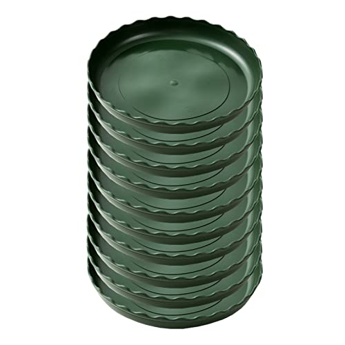 Pflanzentablett Blumentopf Tablett Runde Kunststoff Pflanzenabtropfschale Strapazierfähig Stabil Indoor Outdoor Garten Blumenpflanzenbehälter Abtropfschale (10 Stück) von AGSYFFD