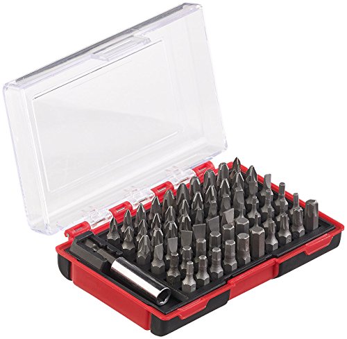 AGT Professional Bitsatz: 61-teiliges Bit-Set mit magnetischem Bithalter, Chrom-Vanadium-Stahl (Bitbox, Bit Sortiment, Schraubenzieher) von AGT Professional
