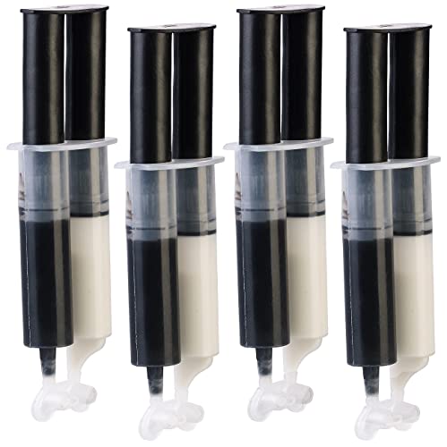 AGT Professional Epoxy Kleber Kunststoff: 4er-Set 2-Komponenten-Kleber aus Epoxidharz, je 2x 25 ml, 45 Min. (2K für Kunststoff, 2 Komponenten Metall Beton, Keramik Reparatur) von AGT Professional