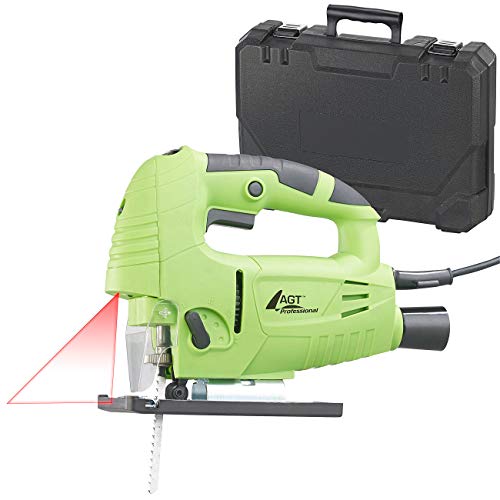 AGT Professional Werkzeuge: Professionelle Laser-Stichsäge mit LED-Licht, 3.000 U/Min., 800 Watt (Elektrische Stichsäge, Pendelhub-Stichsäge, Stichsägeblätter) von AGT Professional