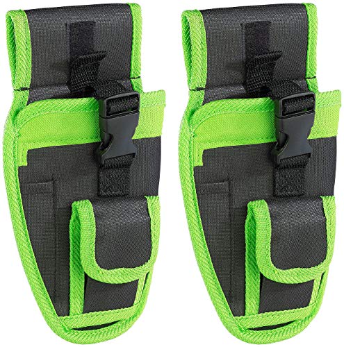 AGT Professional Tasche für Akkuschrauber: 2er-Set Mini-Akkuschrauber-Holster Gürteltasche AW-240.wt (Werkzeugtaschen für, Gürtelhalter, Schraubenausdreher) von AGT Professional