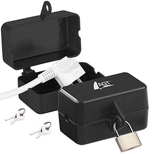 AGT Kabel Box: 2er-Set Abschließbare Stromstecker-Schutzbox mit Vorhängeschloss (abschließbare Steckdose, Kabelbox, Abschließbarer) AGT Kabel Box: 2er-Set Abschließbare Stromstecker-Schutzbox mit Vorhängeschloss (abschließbare Steckdose, Kabelbox, Abschließbarer) von AGT