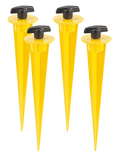 AGT Zubehör zu Gartenfluter Erdspieß: 4er-Set Aluminium-Erdspieße für LED-Fluter, 17 cm, gelb (Garten-Erdspieß für LED-Fluter, Bodenstrahler Erdspieß, Boden Solarleuchten) AGT Zubehör zu Gartenfluter Erdspieß: 4er-Set Aluminium-Erdspieße für LED-Fluter, 17 cm, gelb (Garten-Erdspieß für LED-Fluter, Bodenstrahler Erdspieß, Boden Solarleuchten) von AGT