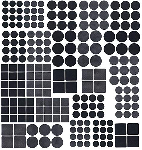 AGT Filzgleiter Stühle: 220-teiliges Filzgleiter- und Möbelpuffer-Set, selbstklebend, 4 mm (Universalpuffer, Filzpads, Selbstklebende Fliesen) von AGT
