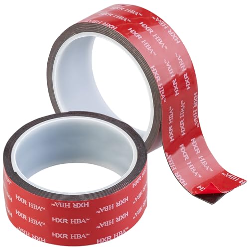 AGT Klebeband: 2er-Set Industrie Acryl Doppelklebebänder, 5cm x 3m, 55 kg pro Meter (Acrylic Doppelklebeband, Doppeltseitiges Klebeband, Selbstklebende Fliesen) von AGT