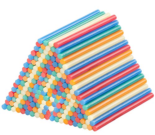 AGT Heißklebepatronen: 4er-Set 50 Klebesticks für Heißklebepistolen, 11 x 200 mm, bunt (Hot-Stick, Kleber) von AGT