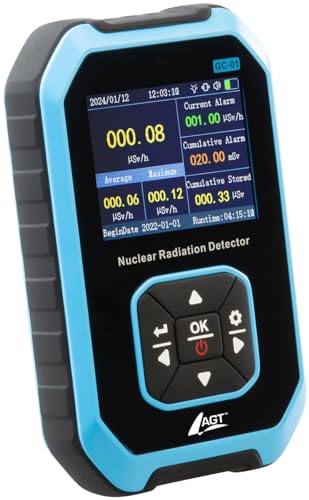 AGT Strahlungsmessgerät: Digitaler Akku-Geigerzähler & Dosimeter, Beta-/Gamma-/Röntgenstrahlung (Geiger-Zähler, Geiger-Müller-Zähler, Strahlen) von AGT