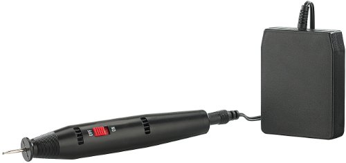 AGT Gravurset: Batteriebetriebener Gravurstift 6V mit Diamantspitze (Gravierstift, Elektrischer Gravierstift, Elektro Stift) von AGT