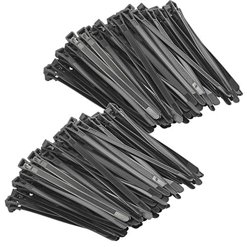 AGT Kabelstraps: 200er-Set wiederverschließbare Kabelbinder, 150 x 7,6 mm (Kabel-Band, Kabelhalter, Organizer) von AGT