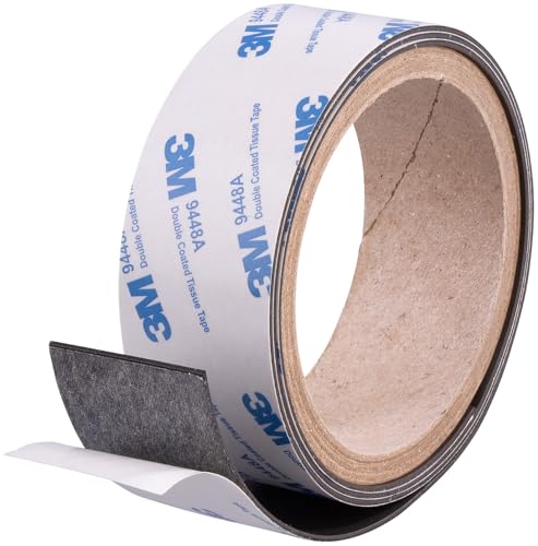 AGT Magnettafel-Bänder: Selbstklebendes Metallband für Magnethaftung, 1m x 35mm, zuschneidbar (Metallstreifen magnetisch, Selbstklebender Metallstreifen) von AGT