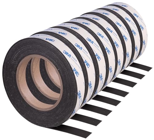 AGT Magnet-Klebend: 4er-Set Selbstklebendes A+B Magnetband, zuschneidbar, je 6m + 6m, 15mm (Magnetstreifen stark, Magnetklebeband) von AGT