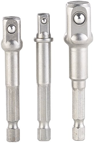 AGT Professional Bit-Einsatz-Adapter: 3-teiliges Adapter-Set Sechskant auf Vierkant, 6,4/9,5/12,7 mm (Adaptersatz Sechskant auf Vierkant, Steckschlüssel-Einsatz-Adapter, Stecknuss) von AGT Professional