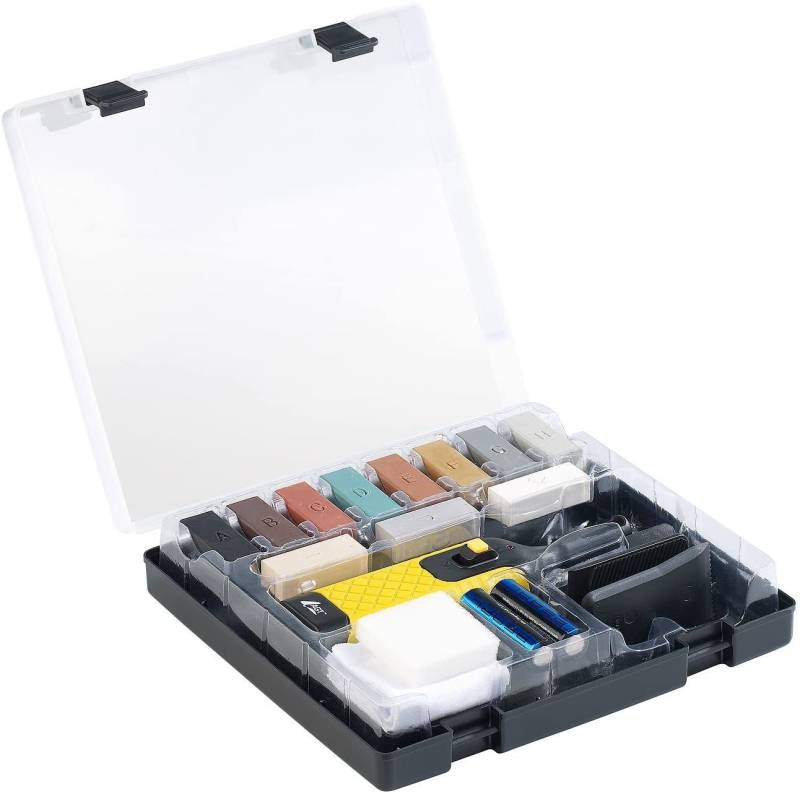 AGT Reparatur-Set für Fliesen Kacheln Naturstein Steingut Boden reparieren im Koffer DIY von AGT