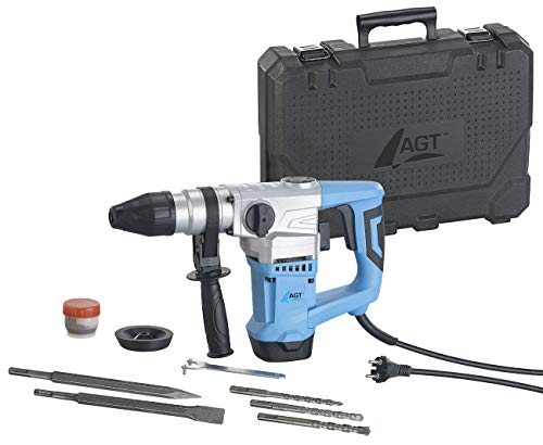 AGT Schlagbohrmaschine: Bohrhammer mit 5-teiligem Bohrer- und Meißel-Set, SDS Plus, 1.010 Watt (Schlagbohrer, Abbruchhammer, Professional) von AGT