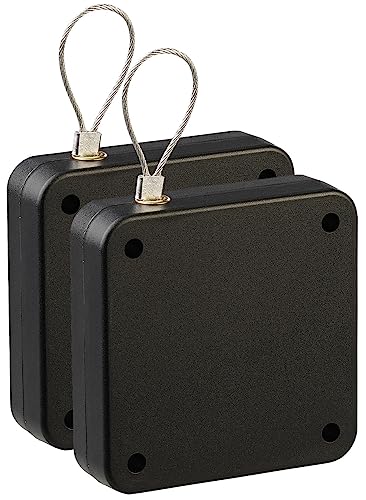 AGT Türschließer ohne Bohren: 2er-Set automat. Türschließer mit Tunnelzug, 1.200 g Zugkraft, schwarz (Sensortürschließer, Automatischer Sensor-Türschließer, Toilette) von AGT