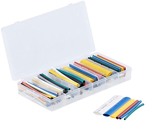 AGT Schrumpfschlauch Sets: Sortimentskasten Schrumpfschlauch, 128-teilig (Kabelschuhe, Schrumpfschlauch Sortiment, Kabelverbinder) von AGT
