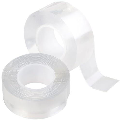 AGT Doppelklebeband: 6m Doppelseitiges Nano-Klebeband, 2,5cm Breite, Tragkraft 110 g/cm² (Nano Tape, Nano-Tape Doppelseitiges Klebeband, Selbstklebende Fliesen) von AGT