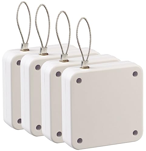 AGT Sensortürschließer: 4er-Set automat. Türschließer mit Tunnelzug, 1.200 g Zugkraft, weiß (Türschließer-Satz, Innentürschließer, Toilette) von AGT
