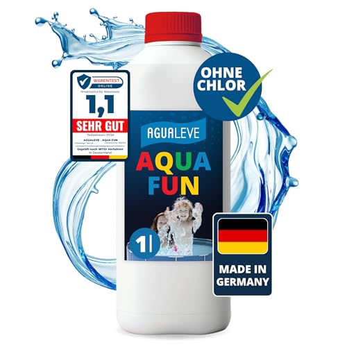 AGUALEVE® Aqua Fun 1 Ltr. *NEU* – die chlorfreie Pooldesinfektion | speziell für Kinderpools & Planschbecken entwickelt | Markenqualität Made in Germany | Kein roten Augen & hautschonend von AGUALEVE