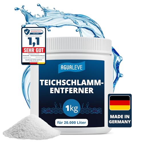 AGUALEVE® Teichschlammentferner 1kg *NEU* | Teichreinigung von Schlamm, Laub und Ablagerungen | perfekt für Fischteiche | Markenqualität Made in Germany | für 20.000 Liter Teichwasser | Note 1,1 von AGUALEVE