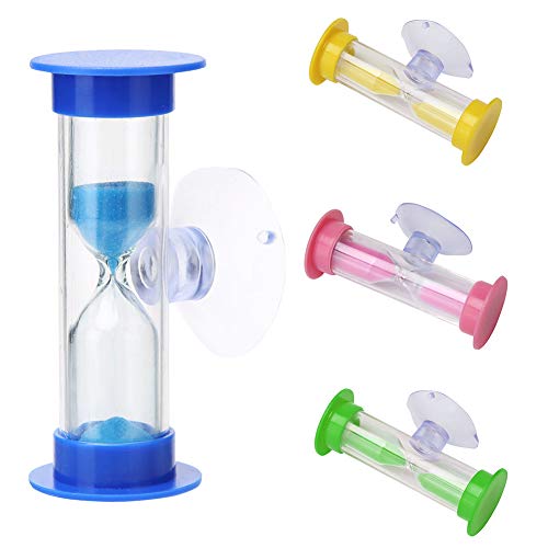 Kinder Zahnbürste Sandglas Timer, 2 Min Duschtimer Mini Glas Sanduhr, Saugnapf Timer, Kochen Schwenkbar Sanduhr, Kinder Mini Sanduhr zum Bürsten Kinderzähne (blau) von Fiorky