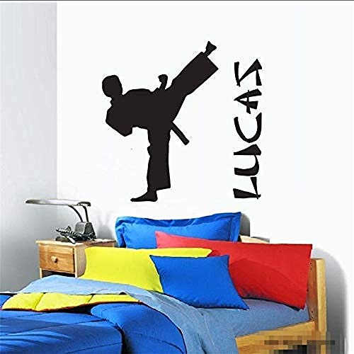 Vinyl wandtattoo kinderzimmer junge karate taekwondo kinderzimmer wandaufkleber 59 * 97 Cm von AGlitw