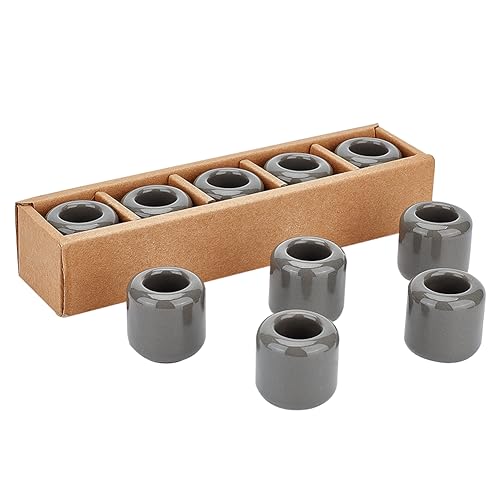 AHANDMAKER 10 Stück Keramik-Kerzenhalter, Grau, Mini-Keramik-Glockenspiel, Ritual-Zauber-Kerzenhalter Für Kerzenhalter, Rituale, Mahnwache, Altar, Wicca-Zubehör Und Mehr, 0.7,(5) cm Im Durchmesser von AHANDMAKER