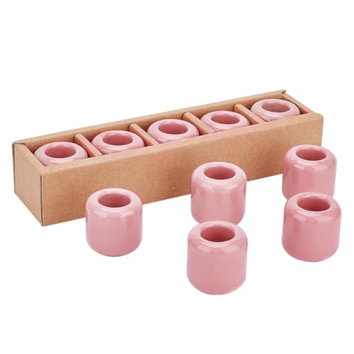 AHANDMAKER 10 Stück Keramik-Kerzenhalter, Rosa Mini-Keramik-Glockenspiel, Ritual-Zauber-Kerzenhalter Für Kerzenhalter, Rituale, Zaubersprüche, Wicca-Zubehör Und Mehr, 0.7,(5) cm Im Durchmesser von AHANDMAKER