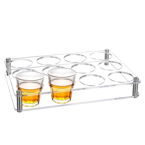 AHANDMAKER 12 Schnapshalter Aus Acrylglas Serviertabletthalter Für Transparente Weingläser Bier Weingläser Organizer Rack Für Bar Party Club Loch: 2.44 Zoll von AHANDMAKER