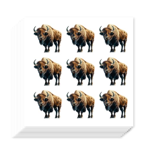 AHANDMAKER 180 Stück Bison Büffel Planer Aufkleber. 1 Zoll Bison Buffalo Selbstklebende Planer Aufkleber Für Planer Kalender Scrapbooking Kunst Kalender Zeitschriften Album von AHANDMAKER