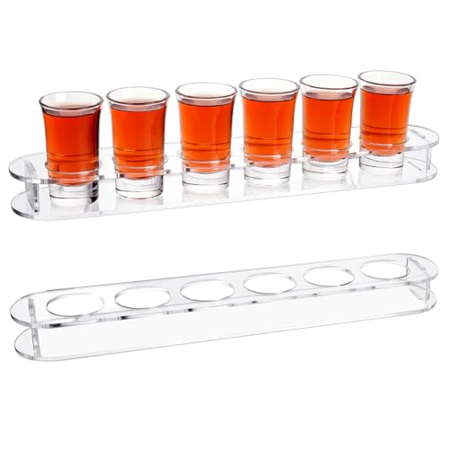 AHANDMAKER 2 Set Schnapsglashalter Aus Acryl 1.56 Zoll Weinglas Tasse Serviertablett Schnapsglastablett Montierter Acrylserver Für Restaurants Bar Familientreffen,Transparente AHANDMAKER 2 Set Schnapsglashalter Aus Acryl 1.56 Zoll Weinglas Tasse Serviertablett Schnapsglastablett Montierter Acrylserver Für Restaurants Bar Familientreffen,Transparente von AHANDMAKER