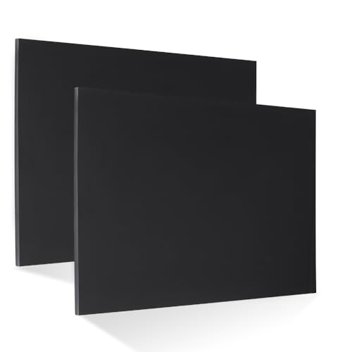 AHANDMAKER 2 Stück 6.5mm Dickes HDPE Blatt 30 x 20cm Polyethylen Hoher Dichte Massive Kunststoffplatte Für Industrieprojekte Heimdekoration Handwerk Schwarz von AHANDMAKER