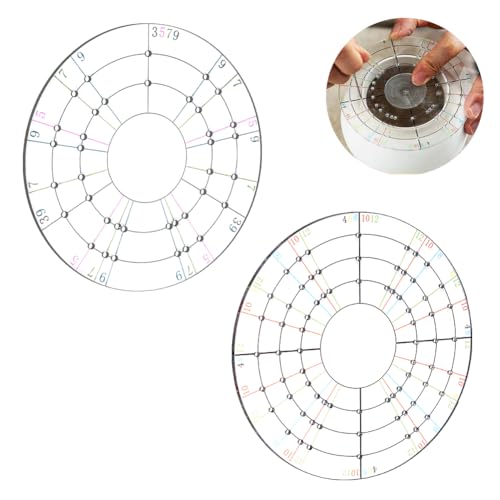 AHANDMAKER 2 Stück Keramik Töpferei Trimm Spinner Werkzeug. Kreisförmige Trennwand Töpferbedarf Töpferscheibe Trimmerwerkzeug Tonwerkzeuge Tonschleuder Für Töpfer (3.5 Zoll Und 4.7 Zoll) von AHANDMAKER