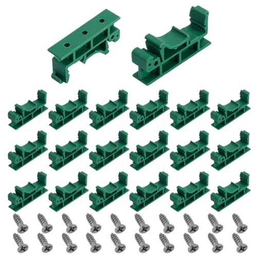 AHANDMAKER 20 Paar C45 DIN-Schienen-Leiterplatten-Montagehalterungshalter-Clips für Breite 35 mm oder 15 mm Leiterplattenhalter für DIN-Schienenbuchse, Panelhalterung, Gehäuse-Clip, Grün AHANDMAKER 20 Paar C45 DIN-Schienen-Leiterplatten-Montagehalterungshalter-Clips für Breite 35 mm oder 15 mm Leiterplattenhalter für DIN-Schienenbuchse, Panelhalterung, Gehäuse-Clip, Grün von AHANDMAKER