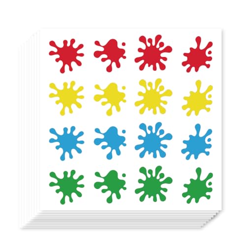 AHANDMAKER 320 Stück Selbstklebende Bunte Tintentropfen Etikettenaufkleber 0.76 Zoll Aquarell Spuren Aufkleber Für Planer Kalender Basteln Party Dekor von AHANDMAKER