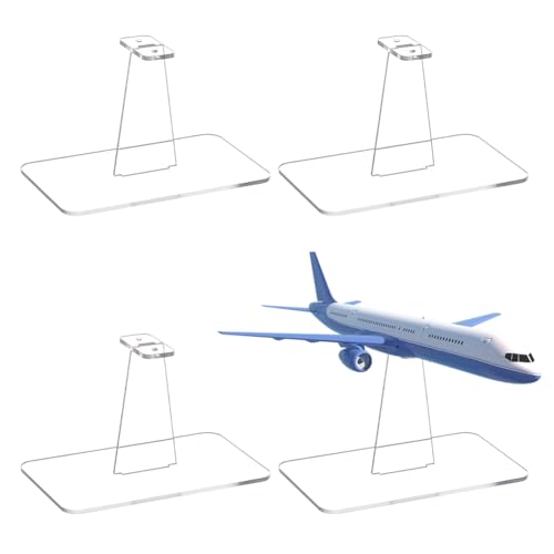 AHANDMAKER 4 Stück Acryl Ausstellungsständer Für Modellflugzeuge Universal Flugzeugmodell Flugzeugständer Ohne Flugzeug Abnehmbarer Displayhalter Displaykeller Für Flugzeuge 3.15x5.12x3.15 Zoll von AHANDMAKER