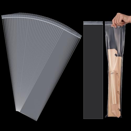 AHANDMAKER 40 x Lange Beutel Mit Reißverschluss. Wiederverschließbare Durchsichtige Polybeutel Aus Kunststoff Wasserdicht Mit Verschlussdichtung Für Die Aufbewahrung von Snacks AHANDMAKER 40 x Lange Beutel Mit Reißverschluss. Wiederverschließbare Durchsichtige Polybeutel Aus Kunststoff Wasserdicht Mit Verschlussdichtung Für Die Aufbewahrung von Snacks von AHANDMAKER