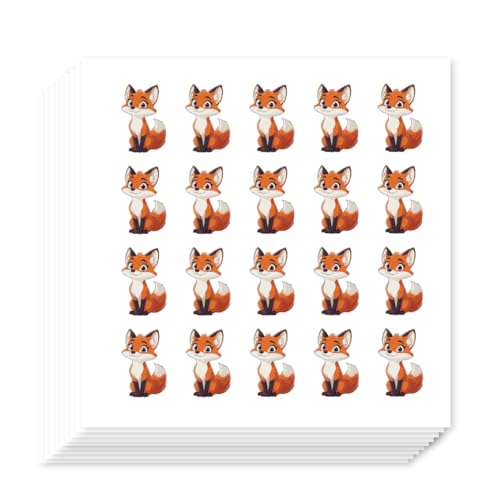 AHANDMAKER 400 Niedliche Fuchs Planer Aufkleber. selbstklebende Aufkleber Fuchs Papier Aufkleber für Planer Kalender Scrapbook Craft Art Party Dekoration Geschenk Tasche Siegel Thema 0,5 Zoll von AHANDMAKER