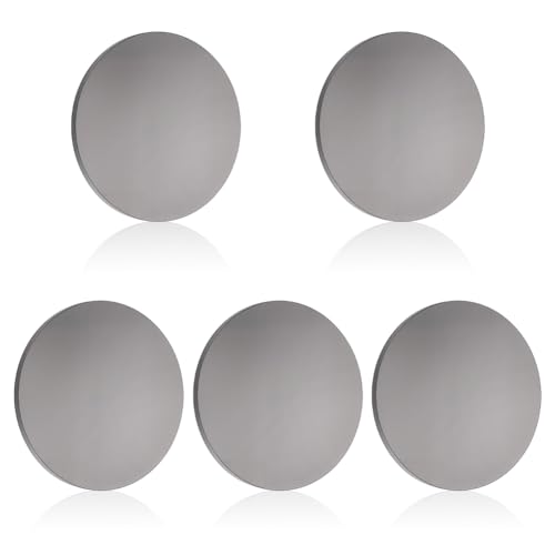 AHANDMAKER 5 Stück Rundes Metallstahlblech 2 Zoll Edelstahlblech 1/8" hochglanzpolierte Flache Trägerscheiben Grundblech Für Die Architektur Zerspanung Walzen Metallgrau von AHANDMAKER
