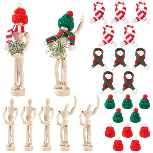 AHANDMAKER 5 Stück Weihnachtsmannequin Aus Holz Mit Gelenk Für Luftpflanzen 2 Größen Tischständer Für Luftpflanzen Flexible Form Verstellbare Pose Zubehör Dekor Pflanzgefäß Air Farn Display Ständer AHANDMAKER 5 Stück Weihnachtsmannequin Aus Holz Mit Gelenk Für Luftpflanzen 2 Größen Tischständer Für Luftpflanzen Flexible Form Verstellbare Pose Zubehör Dekor Pflanzgefäß Air Farn Display Ständer von AHANDMAKER