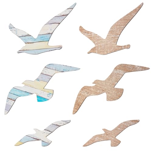 AHANDMAKER 6 Stück 2 Farben Wanddekoration Aus Holz Mit Möwen Wandskulpturen Mit Fliegenden Möwen Mit Haken Und Doppelseitigem Klebeband Für Die Raumdekoration 6.38 X 4.92 X 0.18 Zoll AHANDMAKER 6 Stück 2 Farben Wanddekoration Aus Holz Mit Möwen Wandskulpturen Mit Fliegenden Möwen Mit Haken Und Doppelseitigem Klebeband Für Die Raumdekoration 6.38 X 4.92 X 0.18 Zoll von AHANDMAKER